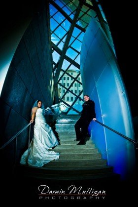 Formal wedding photography at Art Gallery of Alberta, Edmonton