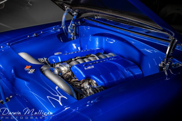 1956 Chevy Bel Air showcasing a Corvette LS3 engine