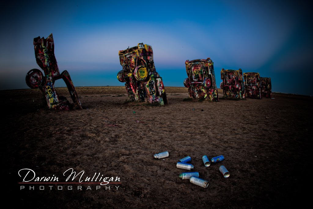 Cadillac Ranch Amarillo Texas painted cars