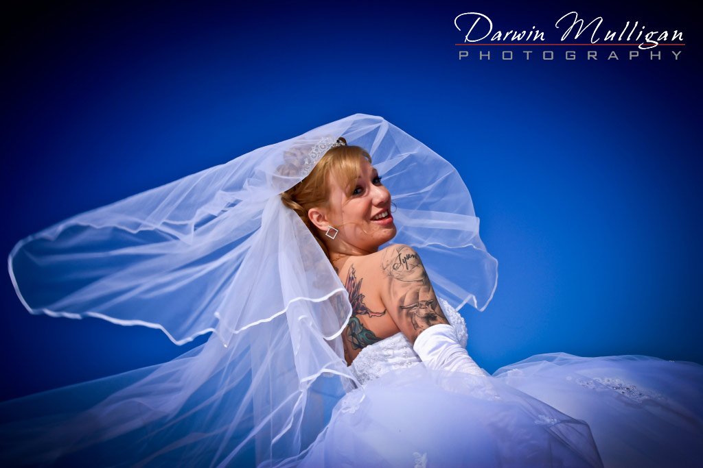Amber and Bryan have a blue sky for their Edmonton Wedding