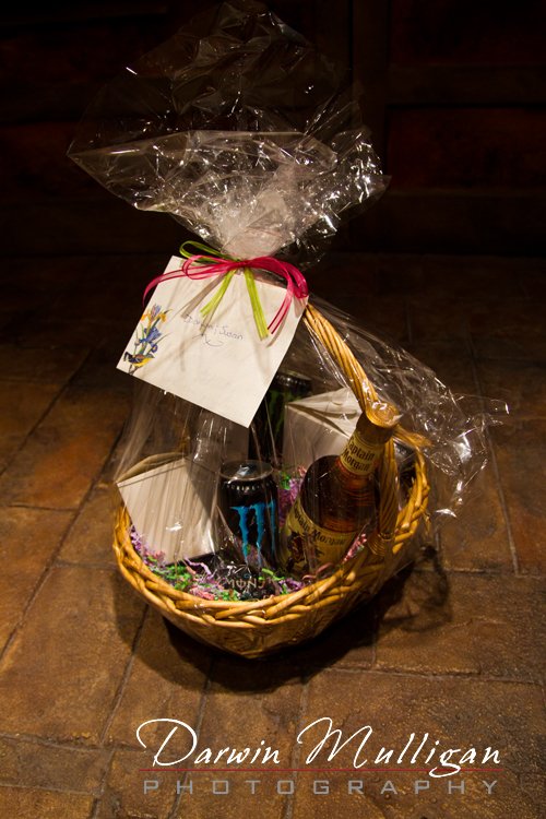 Appreciation gift basket for destination wedding photographer
