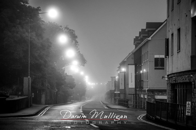 Ireland-Clifden-town-in-fog