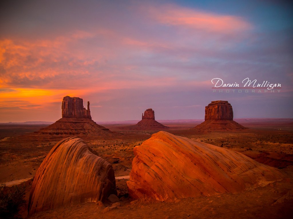 Classic view of Monument Valley Arizona from the parking lot