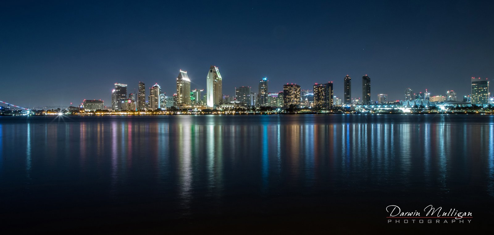 San-Diego-California-skyline-at-night-photographed-from-Coronado-Island