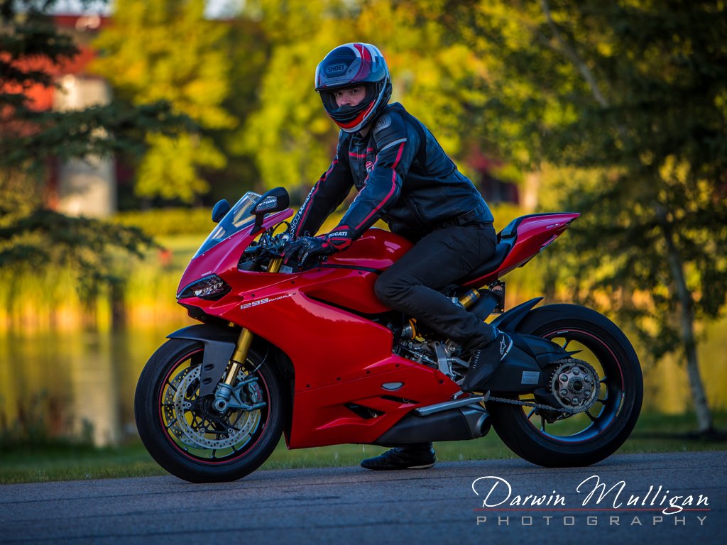 Edmonton portrait photography session with Ducati Motorcycle