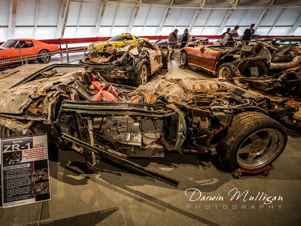 what is left of the corvettes from the sinkhole at the National Corvette Museum