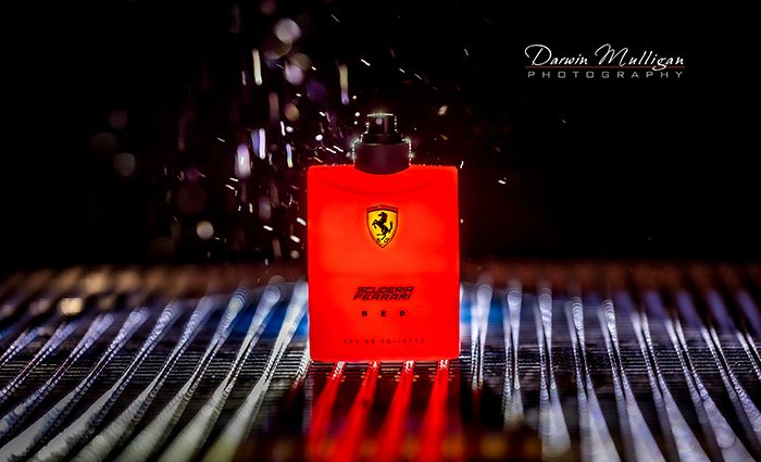 Scuderia Ferrari Mens Cologne Product Photography